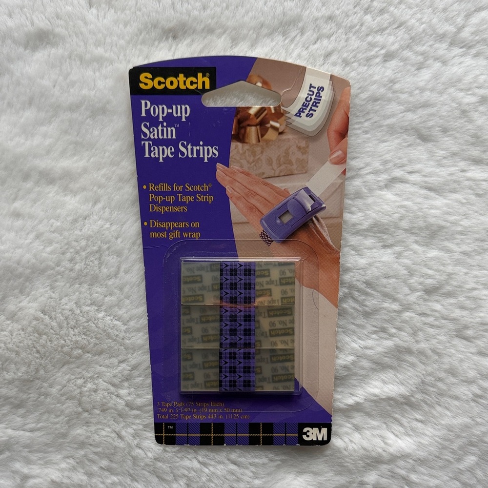NEW Scotch Pop-up Satin Tape Strips Refill 3 pack
